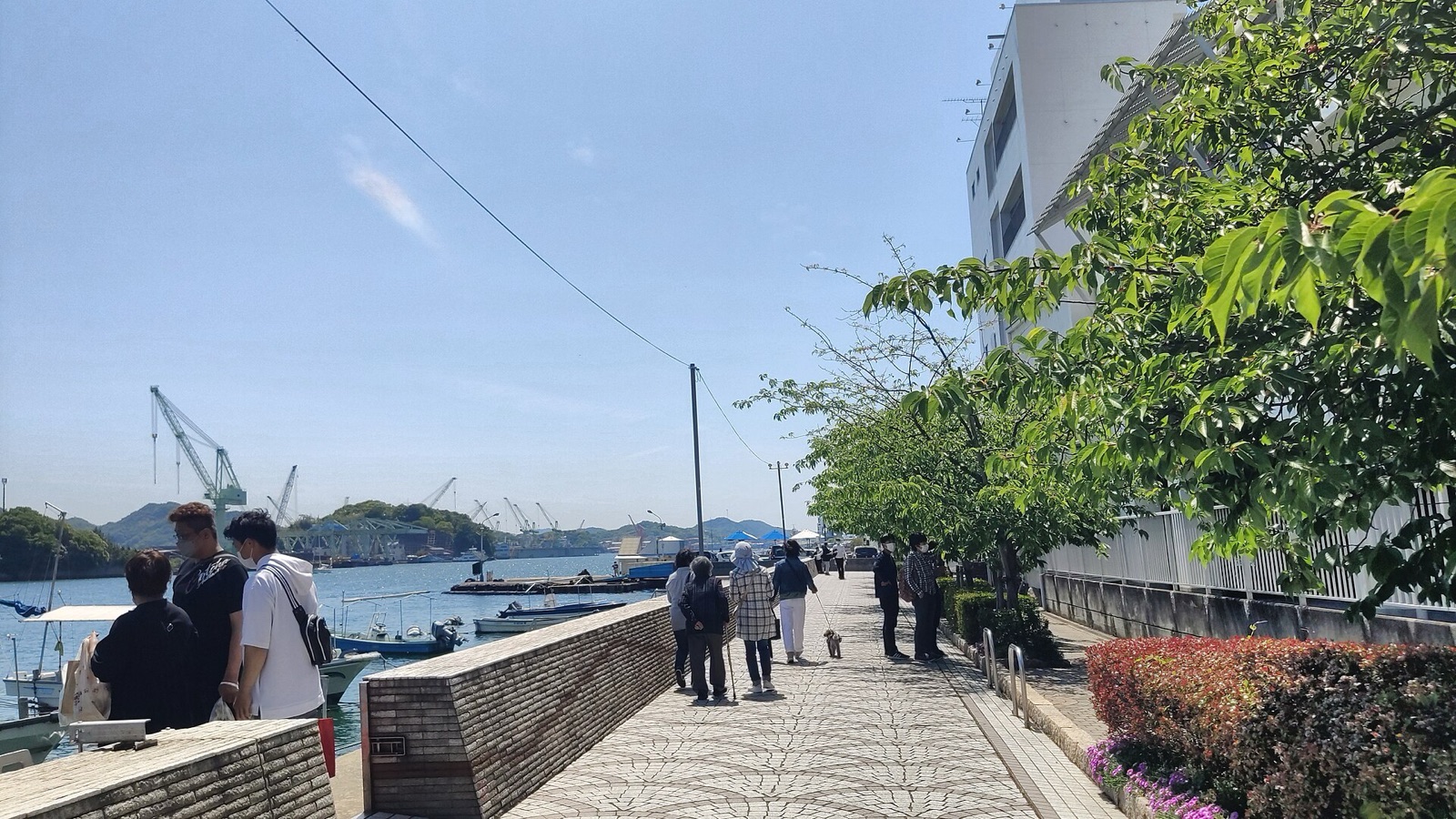 坂の途中、海の見える二階家